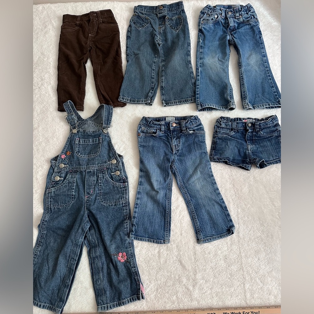 Baby Denim Bundle -Jeans, Overalls & Corduroy - Size 24 month 2T
